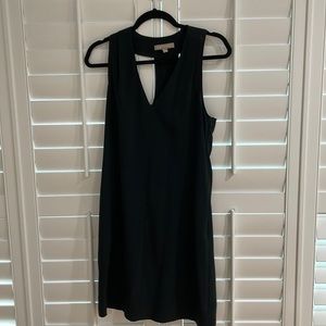 banana republic black razor back mini dress size 6 with pockets